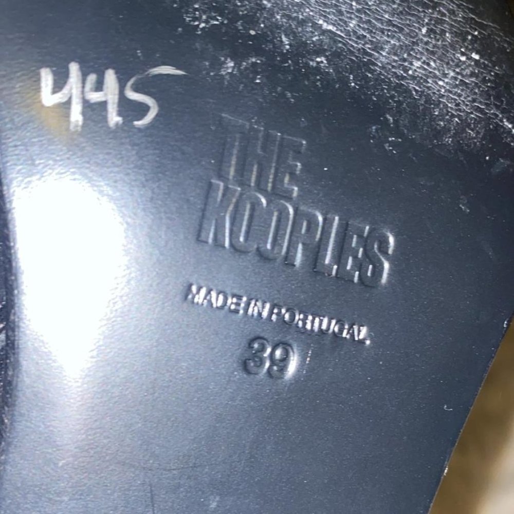 The Kooples BLACK SQUARE HEEL LEATHER BOOTS - Picture 8 of 11
